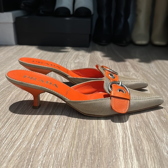Prada Kitten Heel Mules - Picture 4 of 7